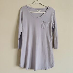 Cotn Long Sleeve Lounge Sleep Top Women’s Small 100% Cotton Lavender Pajamas